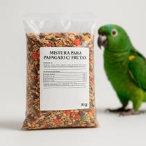 Mistura Papagaio Super Premium com Frutas Ração Natural 3kg