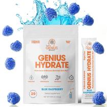 Mistura para bebidas em pó The Genius Brand Genius Hydrate Blue Raspberry
