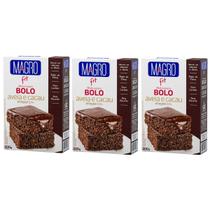 Mistura Para Bolo Fit Integral 32% Aveia C Cacau Sem Açucar Kit 3 Rico em Fibras 200g Magro Mistura Para Bolo Fit Integral 32% Aveia C Cacau Sem Açucar Kit 3 Rico em Fibras 200g Magro