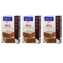 Mistura Para Bolo Fit Integral 32% Aveia e Grãos Sem Açucar Kit 3 Rico em Fibras 200g Magro Mistura Para Bolo Fit Integral 32% Aveia e Grãos Sem Açucar Kit 3 Rico em Fibras 200g Magro