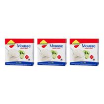 Mistura Para Mousse Limão Diet 25g Lowçucar Kit 3 Preparo Prático Sabor Cítrico Textura Cremosa E Leve