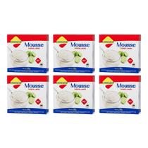 Mistura Para Mousse Limão Diet 25g Lowçucar Kit 6 Preparo Prático Sabor Cítrico Textura Cremosa E Leve