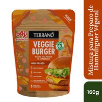 Mistura Para Preparo De Hambúrguer Vegetal Terrano Veggie Burger Sabor Frango 160g