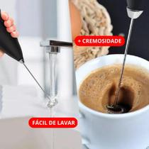 Misturador Bebidas Mini Mixer Leite Cafe Capuccino Shake Café Copo Inox