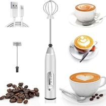 Misturador Bebidas Ovos Portátil Elétrico Bateria Mini Mixer Cor Branco