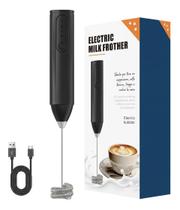 Misturador de Bebidas Batedor de Ovos Mini Mixer Multi Uso Portátil Recarregável USB Haste em Inox