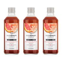 Misturador de coquetéis Sodastream Grapefruit Elderflower, 330 ml, pacote com 3