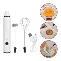 Misturador de leite R&C Chile portátil branco com bateria de 1200mAh