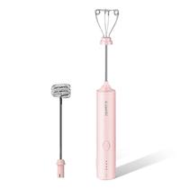 Misturador de mão elétrico lavável detecível portátil misturador de bolo misturador de massa misturador de massa para cozinha doméstica - Rosa