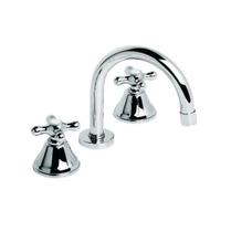 Misturador De Mesa Verona Com 3 Furos Bica Alta Com Válvula De Escoamento - Celite Misturador De Mesa Verona Com 3 Furos Bica Alta Com Válvula De Escoamento - Celite