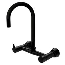 Misturador de Parede p/Cozinha de Mesa Bica Móvel Colorflex All Black Easy Romar Misturador de Parede p/Cozinha de Mesa Bica Móvel Colorflex All Black Easy Romar