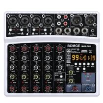Misturador de som de áudio BOMGE Console de mixagem de DJ digital de 6 canais Misturador de som de áudio BOMGE Console de mixagem de DJ digital de 6 canais
