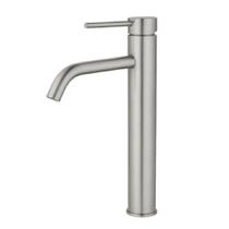 Misturador drop monocomando bica alta para lavatorio em aço inox escovado dp8202