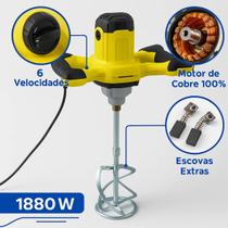 Misturador Elétrico De Argamassa Tinta Gesso 1880w 110v