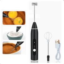 Misturador Elétrico USB Mini Mixer Portátil Inox Misturador Elétrico USB Mini Mixer Portátil Inox