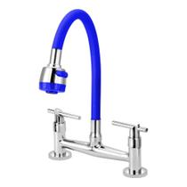 Misturador Furkin de Cozinha Flexível Gourmet Azul Mesa 1/4 de Volta Misturador Furkin de Cozinha Flexível Gourmet Azul Mesa 1/4 de Volta