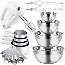 Misturador manual WEPSEN Electric com 4 taças de aço inoxidável 200W