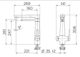 Misturador Monocoman C/ Filtro Docol Vitalis Grafite 1579670