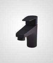 Misturador Monocomando de Mesa para Lavatório Led Bica Baixa Preto Fosco - Perflex Misturador Monocomando de Mesa para Lavatório Led Bica Baixa Preto Fosco - Perflex