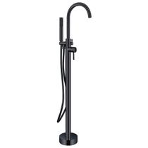 Misturador monocomando de piso para banheira ducha manual gh035b preto sofisticado resistente - Globalmix
