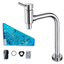 Misturador Monocomando Docol Bica Alta Movel 90 Loggica Chrome Para Cozinha Tecnologia ColdStar Mobilidade 360º Acionamento Alavanca Instalação Mesa