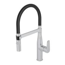 Misturador Monocomando Level Motion de Mesa para Cozinha Cromado/Preto