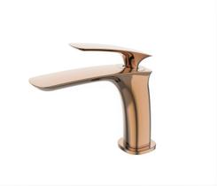 Misturador monocomando Lexxa LX6116RG para banheiros e lavabos bica baixa Rose Gold.