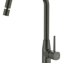 Misturador Monocomando para Cozinha e Gourmet de Mesa com Bica Móvel Redondo Mônaco Jiwi Cromado Cinza