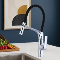 Misturador Monocomando para Cozinha Elara Cromado E-Plating Alto Padrão Bica 360 HausbaaK