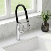Misturador Monocomando para Cozinha Elara Cromado E-Plating Alto Padrão Bica 360 HausbaaK Misturador Monocomando para Cozinha Elara Cromado E-Plating Alto Padrão Bica 360 HausbaaK