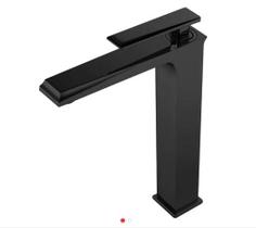 Misturador monocomando para lavatorio de mesa chanfrada bica alta black wj-2885-dc-bl - JIWI