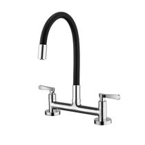 Misturador para Cozinha de Mesa Bica Móvel Loren Flex 1256 B27, 7021146 - Lorenzetti Preto com Cromado