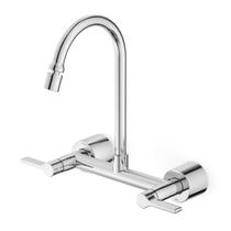 Misturador para Cozinha de Parede Externo com Bica Móvel e Arejador Articulado Lix Misturador para Cozinha de Parede Externo com Bica Móvel e Arejador Articulado Lix