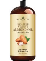 Misturas artesanais de óleo de amêndoa doce 828 ml 100% puro e natural - Handcraft Blends