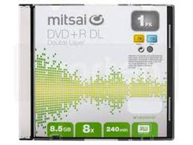 Mitsai dvd+r dl double layer 240min 8.5gb 8x rw Mitsai dvd+r dl double layer 240min 8.5gb 8x rw