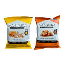 Mix 2 Pipocas Artesanal Natural com Proteína e Colágeno Mais Pura