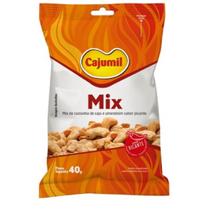 Mix com amêndoas de castanhas de caju, amendoim e sal apimentado cajumil (w4) 40g - cajumil