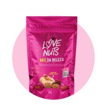 Mix da beleza com nuts, castanha de caju, amêndoas caramelizadas e cranberry desidratado 40g 14 unidades - love nuts