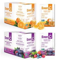 Mix de bebidas vitamínicas Ener-C sem açúcar, laranja e frutas vermelhas, 60 pacotes