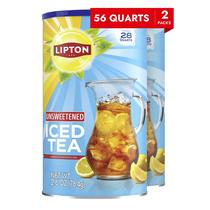 Mix de chá gelado Lipton sem açúcar, limão preto, pacote de 56 qt