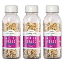 Mix De Grãos Sem Glúten Sésamo Real 180G Kit 03 Unidades