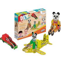 Mix De Montar Família Panda Carro Moto E Avião - Xalingo Mix De Montar Família Panda Carro Moto E Avião - Xalingo