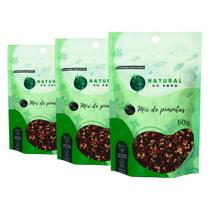 Mix de Pimentas Orgânicas Premium Alta Qualidade Kit 3 Pouch