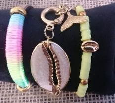 Mix de pulseiras tema búzio