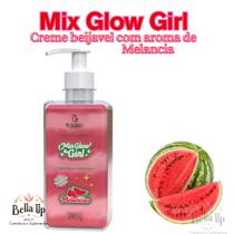 Mix Glow Girl Gel Aromatizante Beijável Morango, Melancia ou Frutti-Trutti 280g Corpo Bumbum e Viri
