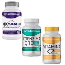 Mix Magnésio + K2 MK-7 + Coenzima Coq10 - Nutrigenes