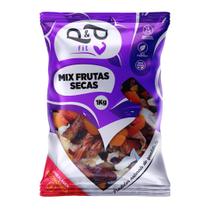 Mix P&P Frutas Secas Tropical Desidratado Damasco 1Kg Maçã Coco Chips Figo Banana Tâmara Uva 1Kg