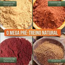 Mix Pré Treino Natural (Gengibre, Guaraná, Farinha de Uva e Beterraba)