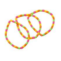 Mix Pulseiras Beads Canudinhos Coloridos