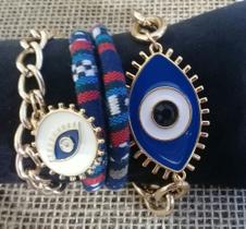 Mix pulseiras tema olho grego